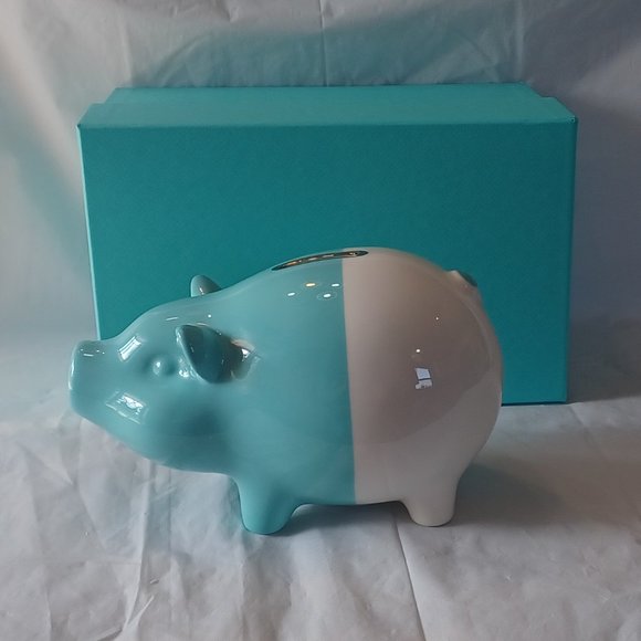 NEW Tiffany & Co Colorblock Piggy Bank in Earthenware - Picture 11 of 13